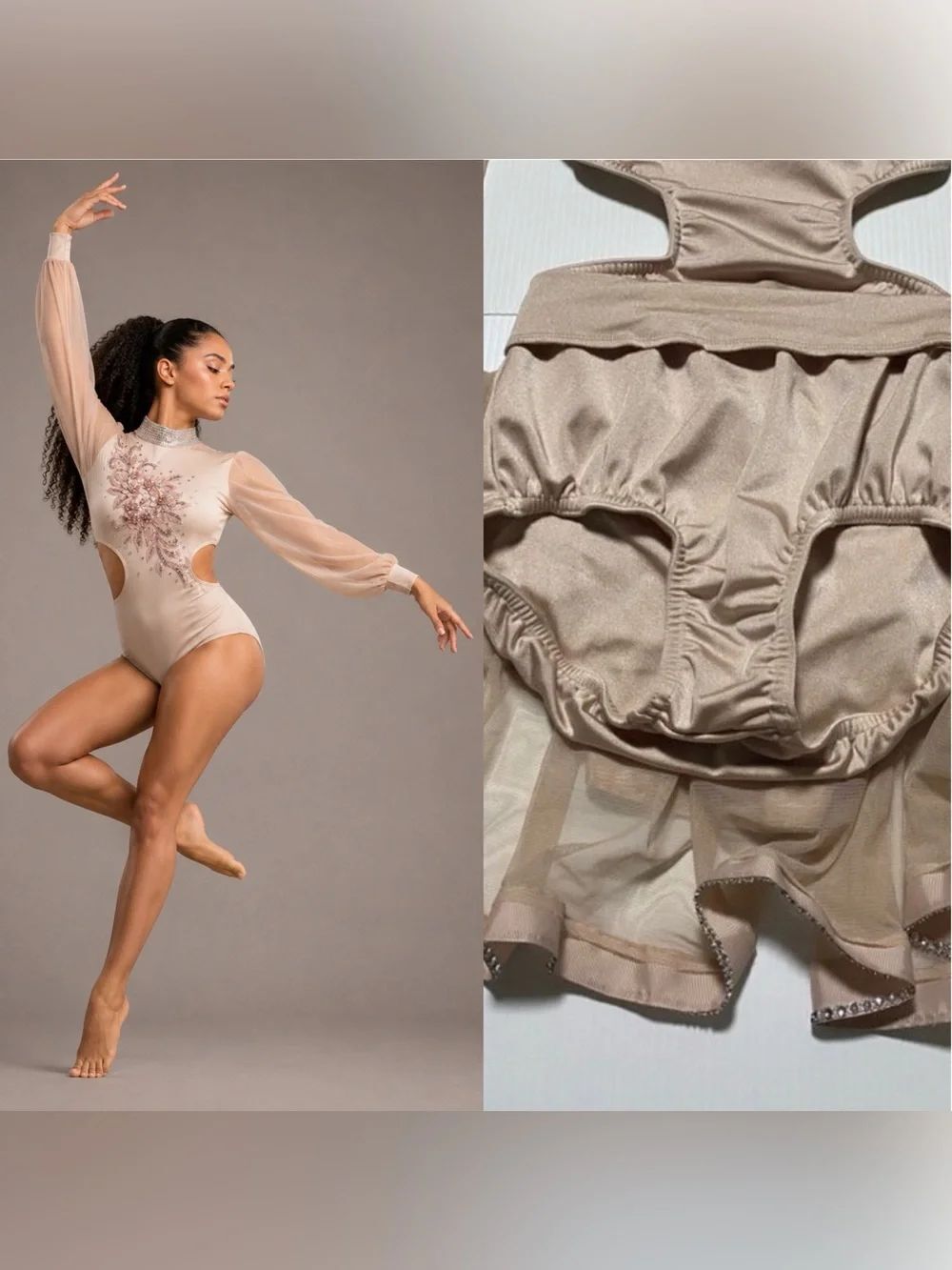 Kelle Starlet Competition Solo Costume Blush contemporary lyrical 2 piece LC